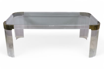 MID CENTURY MODERN ACRYLIC DINING TABLE