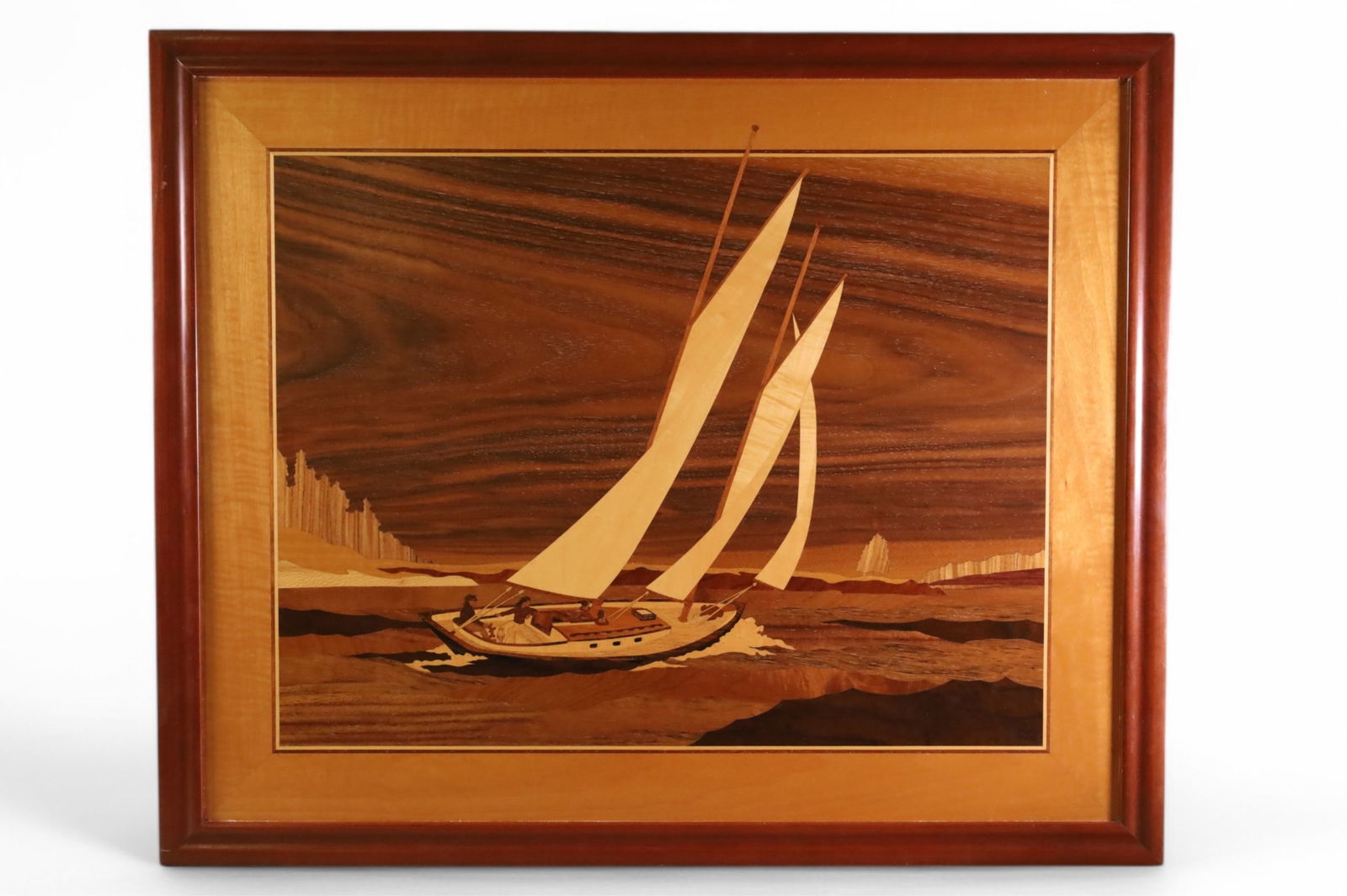 MARQUETRY SCHOONER SEASCAPE (1 of 3)