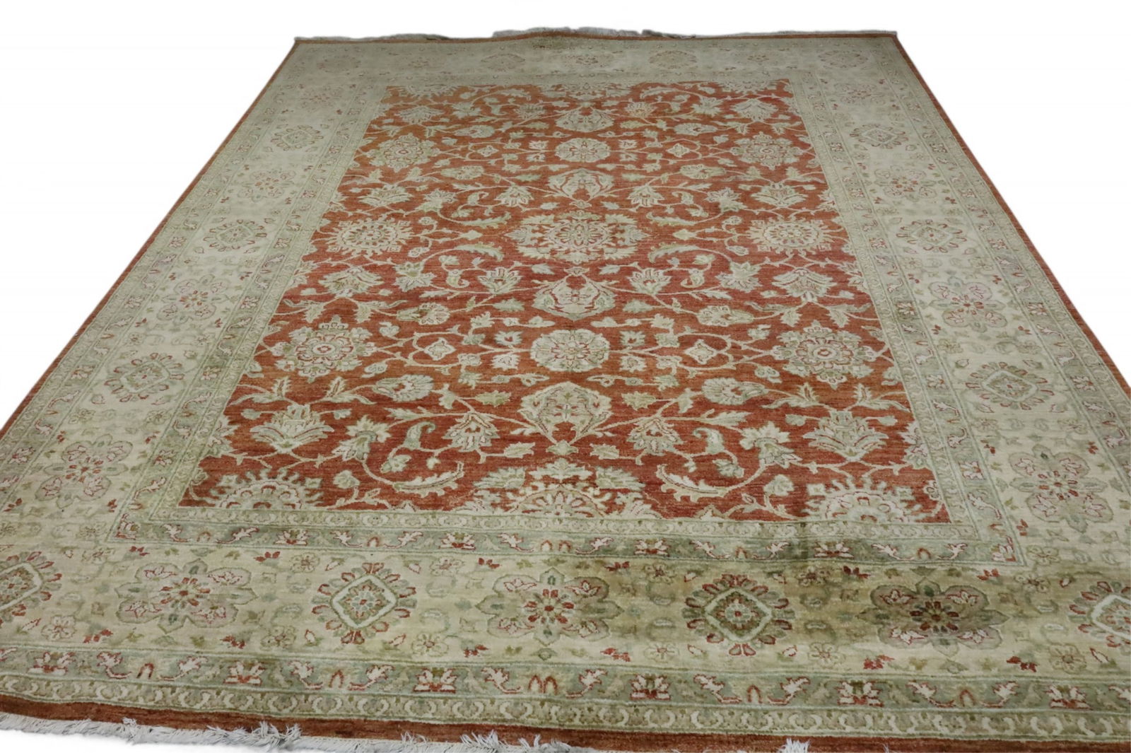 APPROX 12' x 9' HANDMADE WOOL RUG (1 of 5)