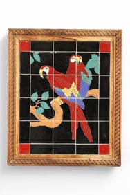 PARROT TILE WALL PLAQUE