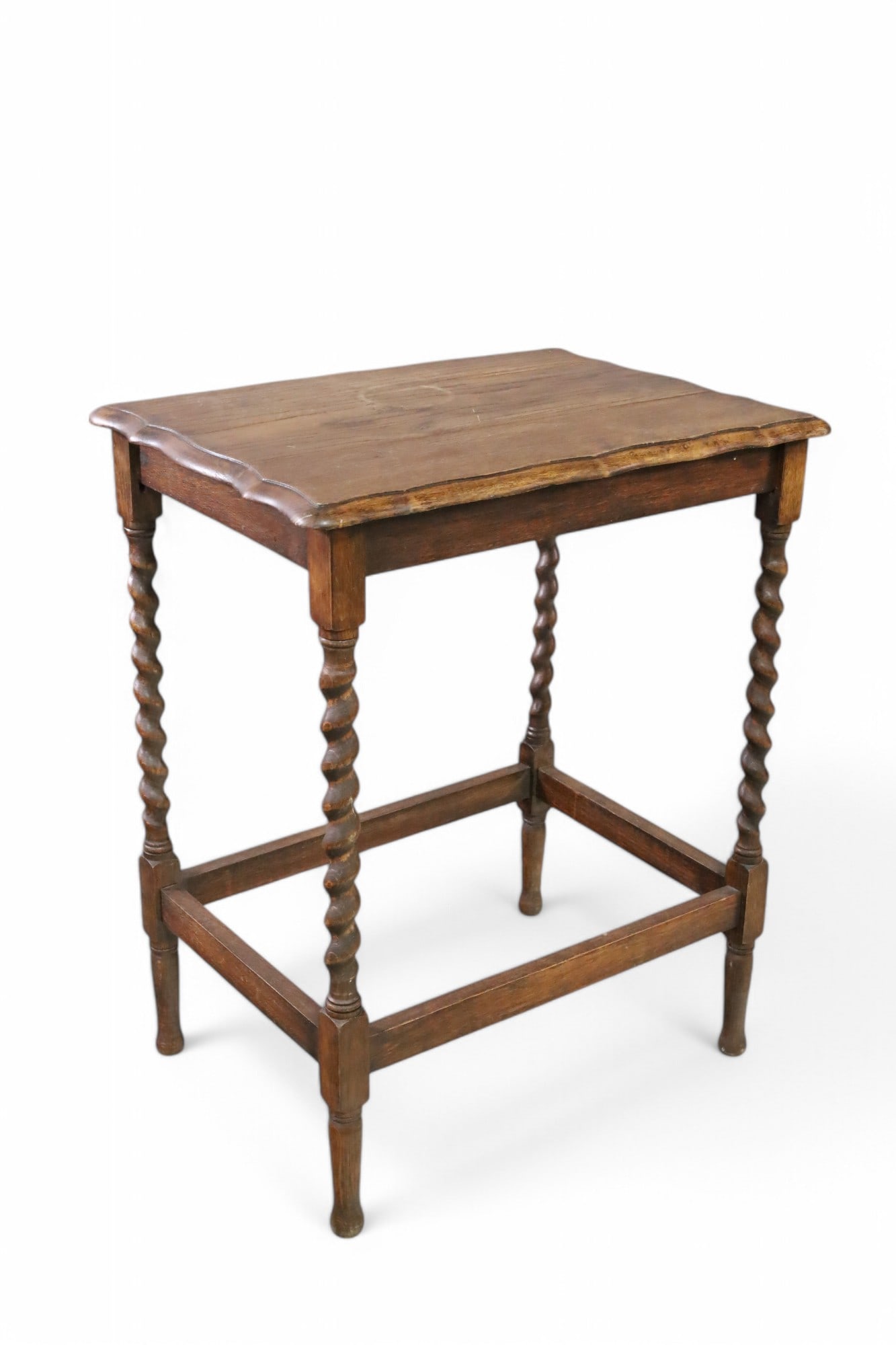 1910'S BARLEY TWIST OAK SIDE TABLE (1 of 2)