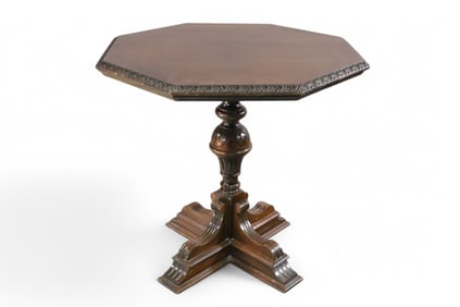1920'S SPANISH STYLE OCTAGON LAMP TABLE