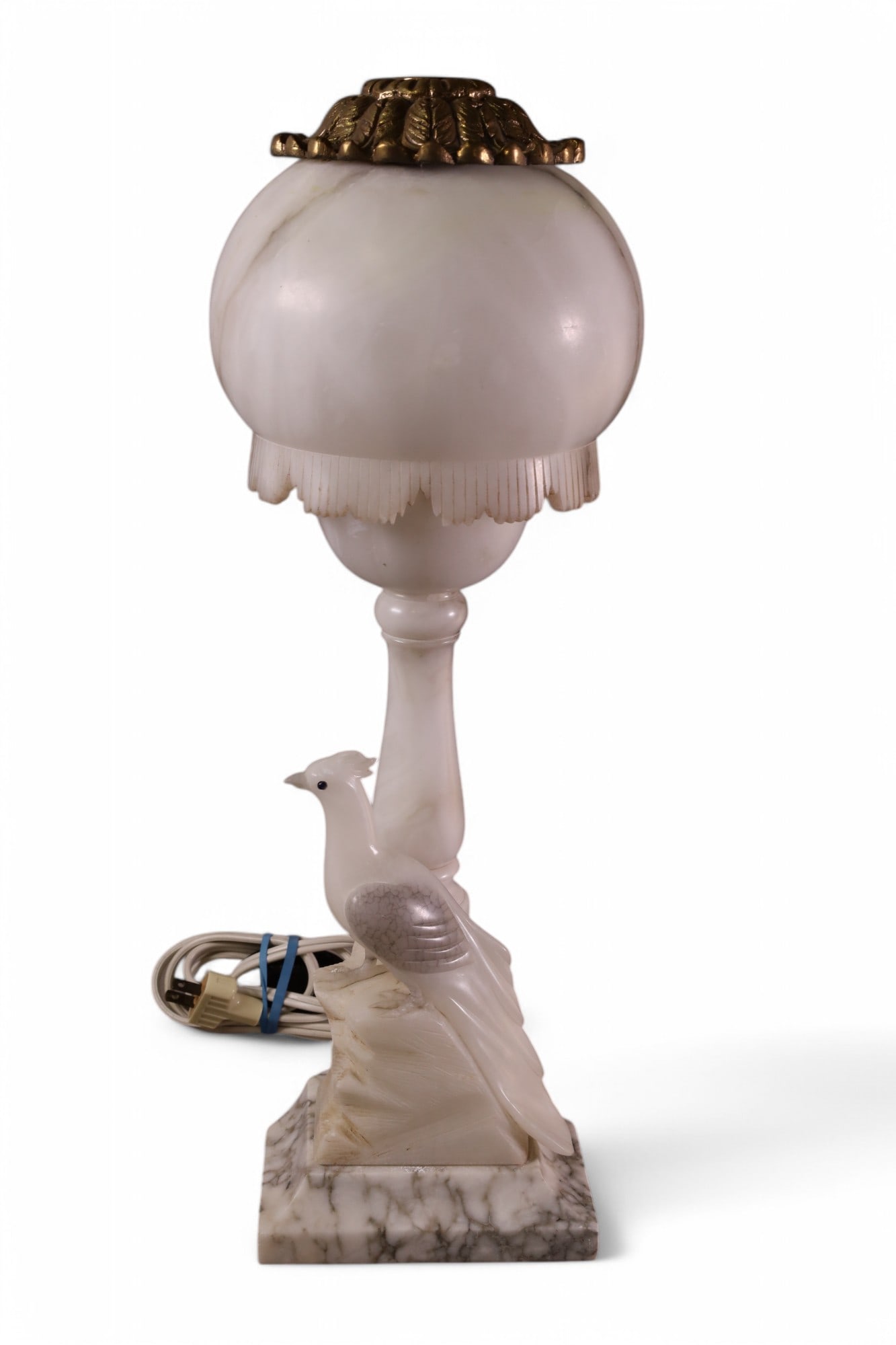 ALABASTER BIRD TABLE LAMP (1 of 2)