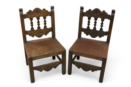 PAIR OF SPANISH CHILD'S CHAIRS
