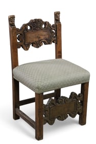 CARVED SPANISH CHILD'S CHAIR