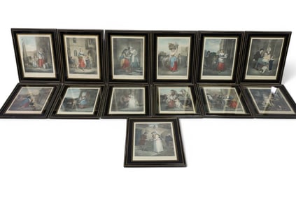 13 FRAMED "CRIES OF LONDON" ENGRAVINGS