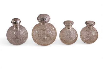 4 CUT GLASS PERFUMES