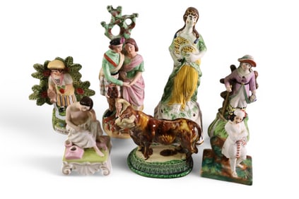 LOT OF STAFFORDSHIRE PORCELAIN