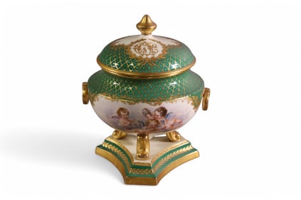 PORCELAIN LIDDED JAR