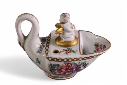 FRENCH PORCELAIN INKWELL