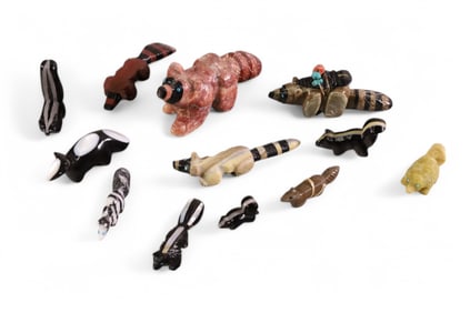 COLLECTION OF ZUNI ANIMAL FETISHES