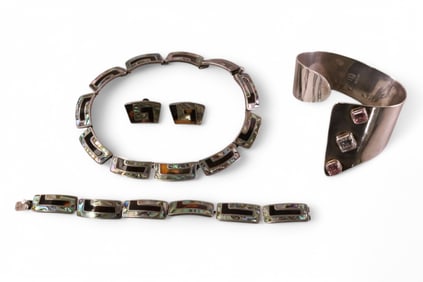 5 PIECES OF MEXICAN STERLING JEWELRY