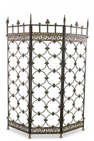 1920'S 3 PANEL SPANISH STYLE IRON SCREEN
