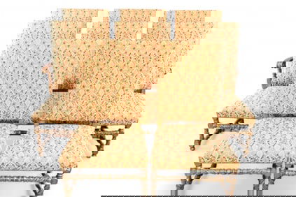 SET OF 8 TALL BACK DINING CHAIRS