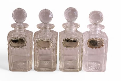 4 CRYSTAL DECANTERS