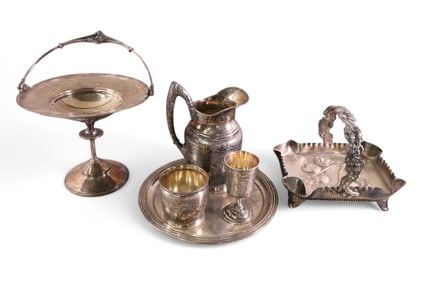6 PIECES OF VICTORIAN SILVERPLATE