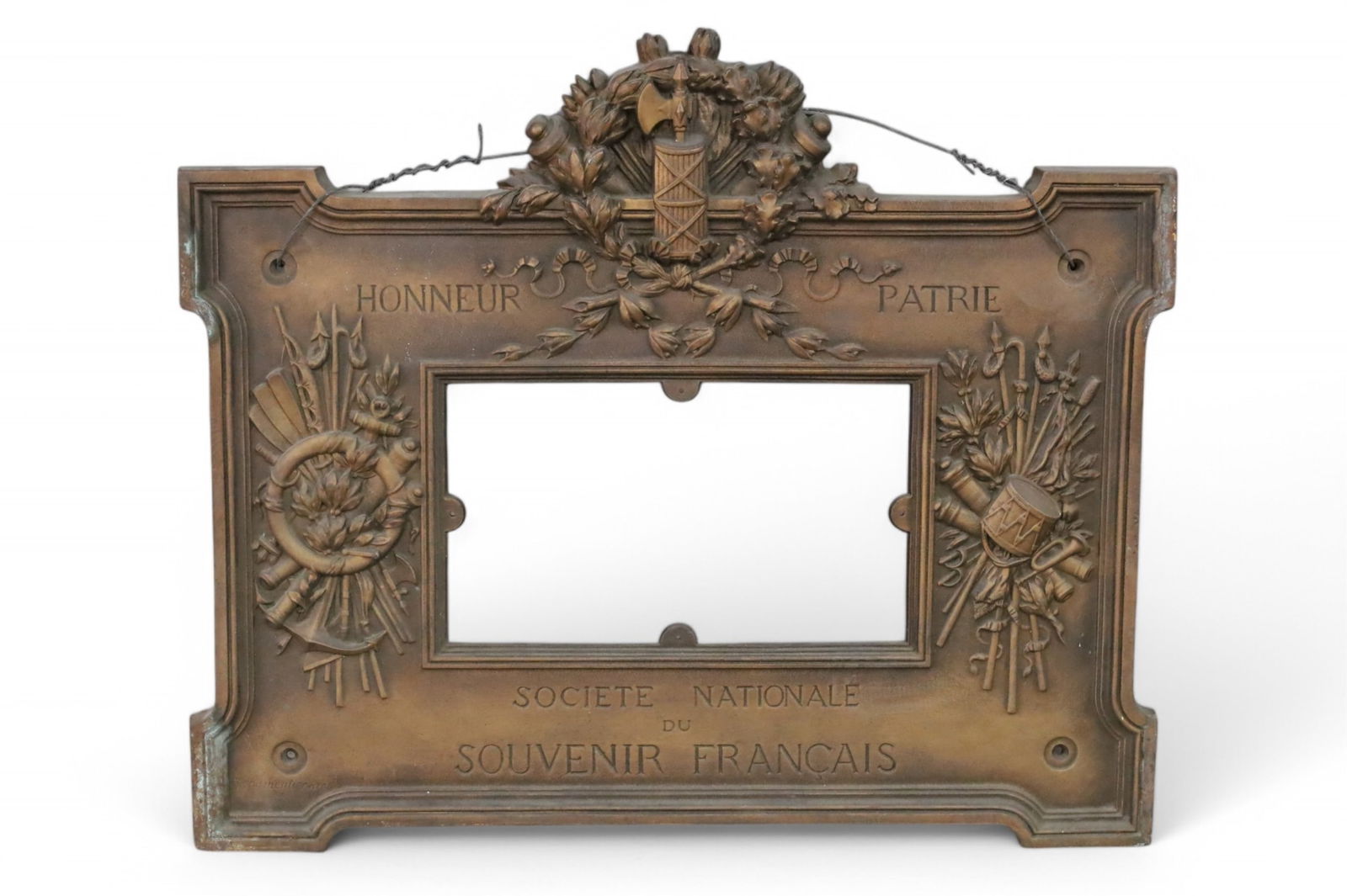 ANTIQUE FRENCH CAST IRON FRAME (1 of 3)