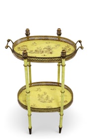 TOLEWARE TRAY TOP SIDE TABLE
