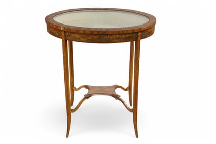 FRENCH STYLE PAINTED FINISH VITRINE