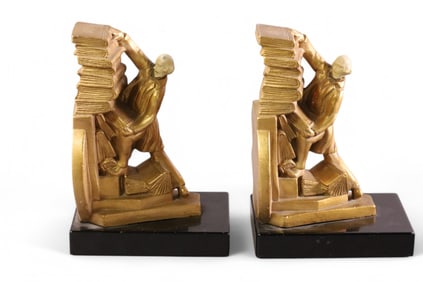 PAIR OF ART DECO BOOKENDS