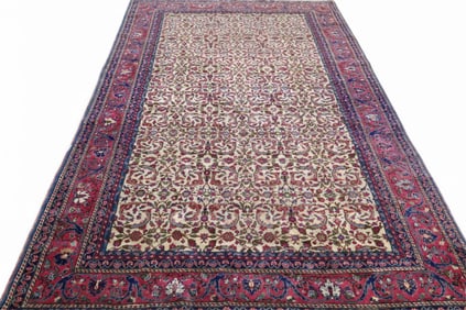 APPROX 9' 6" x 6' 5" HANDMADE PERSIAN WOOL RUG