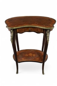 INLAID FRENCH LAMP TABLE