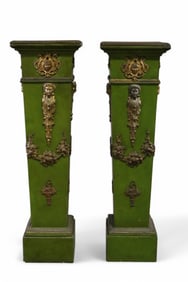 PAIR OF PAINTED FRENCH PEDESTALS