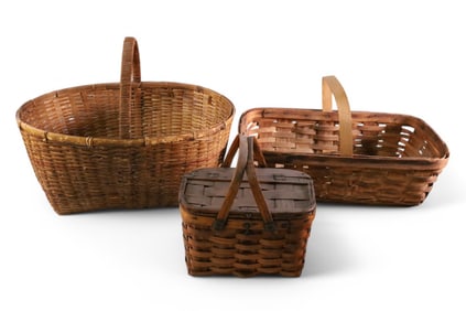 3 PRIMITIVE BASKETS