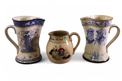 3 BUFFALO POTTERY PITCHERS