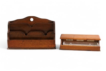 INKWELL & LETTER HOLDER