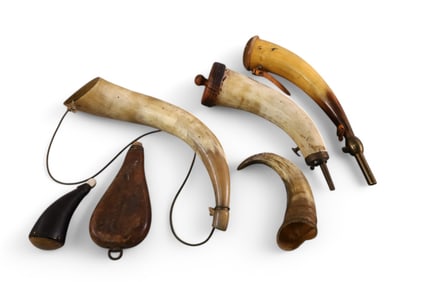 GROUPING OF POWDER HORNS