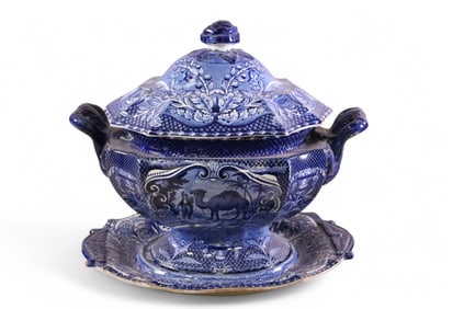 FLOW BLUE SOUP TUREEN