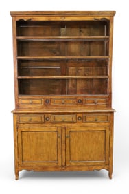 19TH CENTURY STEPBACK CUPBOARD