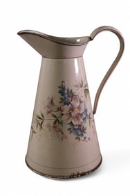 FRENCH ENAMELWARE PITCHER