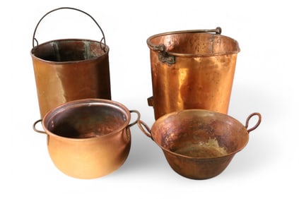 4 COPPER PAILS