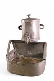 19TH CENTURY PEWTER GARDEN SINK