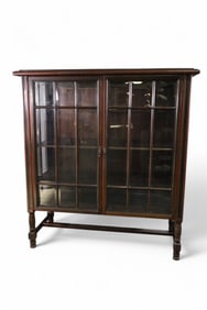 LARGE 1920'S TWO DOOR CHINA CABINET