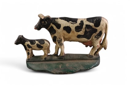 COW CAST IRON DOORSTOP