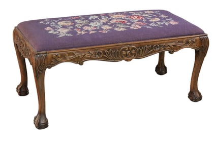 CARVED FRENCH STYLE WINDOW BENCH