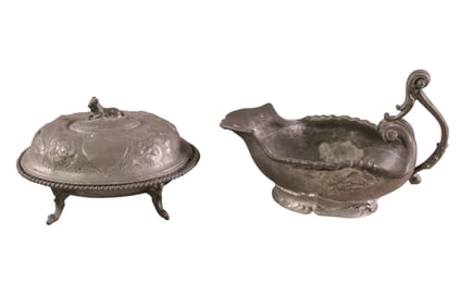 2 PIECES OF PEWTER