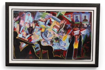 CARLOS ALMARAZ FRAMED SCREENPRINT