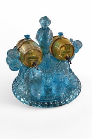 VICTORIAN GLASS FIGURAL LIQUOR DECANTER