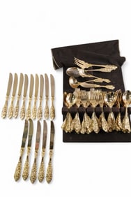 GOLD PLATED FLATWARE SET