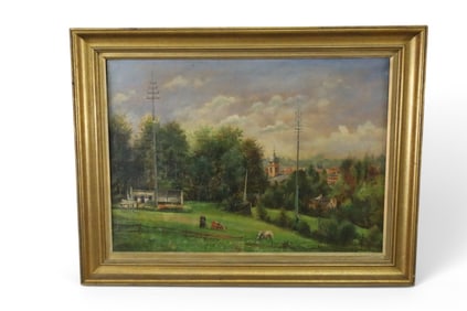 UNSIGNED EUROPEAN FARM SCENE