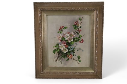 1915 FLORAL STILL LIFE PAINTING