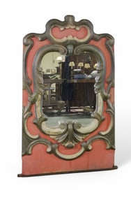 19TH CENTURY HAND PAINTED CAROUSEL MIRROR