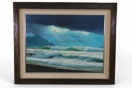 ANTHONY CASAY LARGE SEASCAPE OIL PAINTING