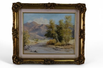 DESERT LANDSCAPE OIL PAINTING