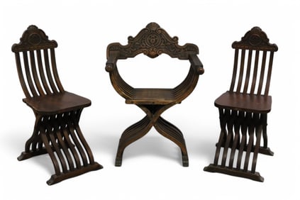 3 ITALIAN RENAISSANCE CHAIRS