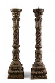 PAIR OF CANDLE PRICKETS